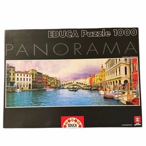 RARE Educa Panoramic Venice, Italy Water Gondola 1000 Piece Puzzle Made in Spain